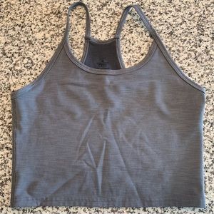 FLEO Switch Up Cropped Tank - Ribbed - Black/Grey - Medium